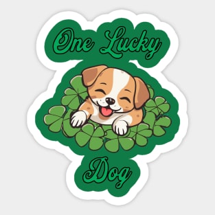 One Lucky Dog Sticker